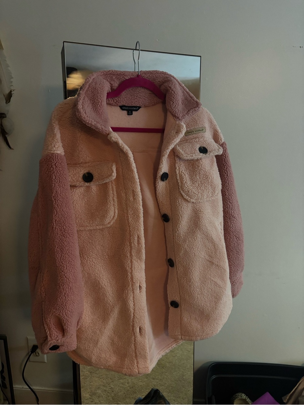 Simply Souther two tone pink sherpa